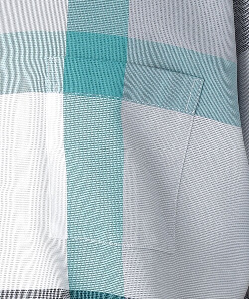 ブラックレーベルクレストブリッジ　長袖チェックシャツ　Mサイズ　青緑系　薄地 ブラックレーベルクレストブリッジ 長袖チェックシャツ Mサイズ 青緑系