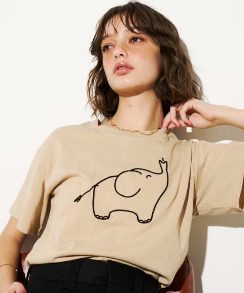 たまぞう様 Unitage tシャツ ゾウさん刺繍TEE レディース : ZOZOTOWN Yahoo