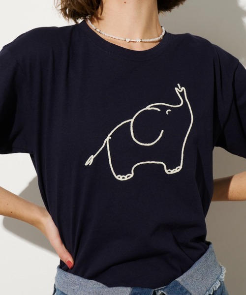 たまぞう様 Unitage tシャツ ゾウさん刺繍TEE レディース : ZOZOTOWN Yahoo