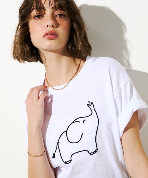 たまぞう様 Unitage tシャツ ゾウさん刺繍TEE レディース : ZOZOTOWN Yahoo