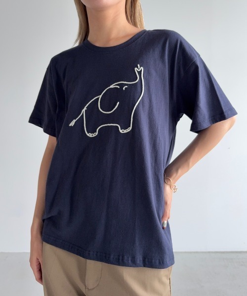 Unitage tシャツ ゾウさん刺繍TEE レディース : ZOZOTOWN Yahoo