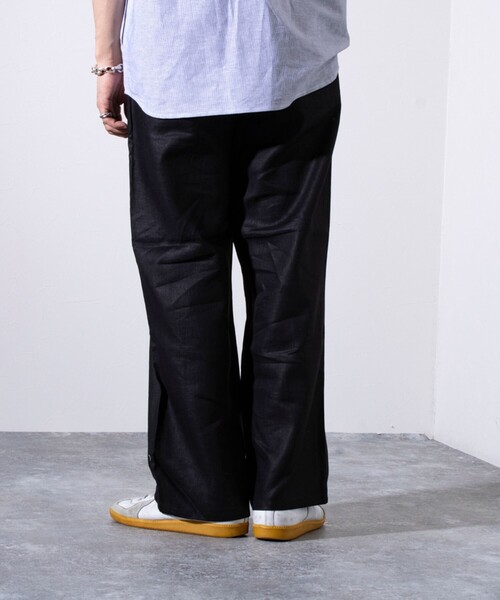 ぽんこ AMBIDEX Store △〇sashiko check ギャザーパンツ(F コン): FLAT