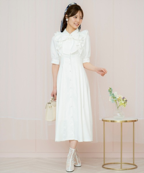 ウィルセレクション WILLSELECTION（ウィルセレクション） ワンピース ラッフルリボンタイ