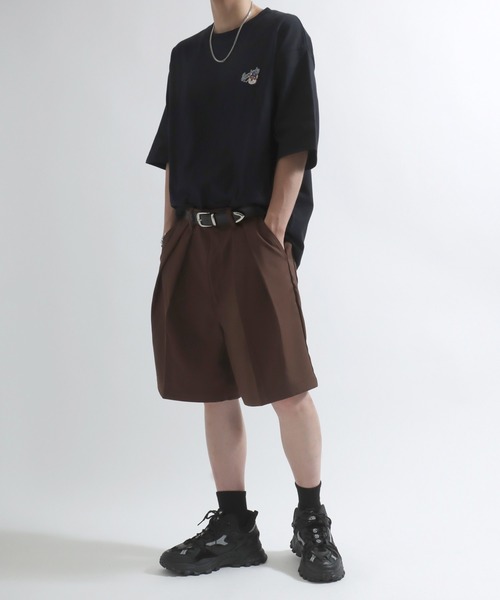 グレー　ワイドショーツ Wrangler スラックス Wrangler（ラングラー）WRANCHER SHORTS