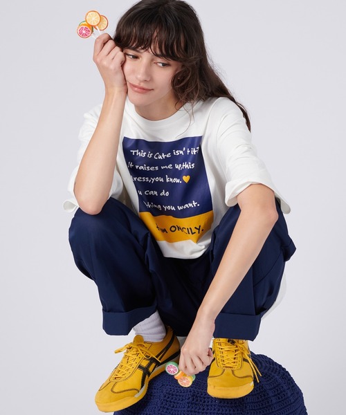 「ONCILY」 半袖Tシャツ MEDIUM レッド メンズ