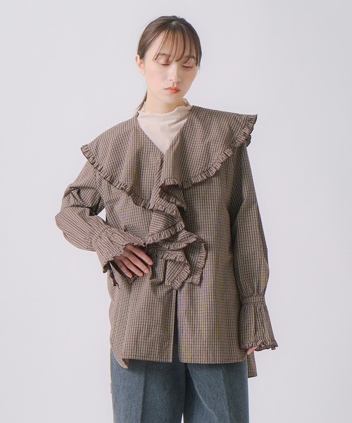 ホワイト チェック柄 半袖Tシャツ セール】[トレンド柄] アソートチェックシャツ（シャツ/ブラウス