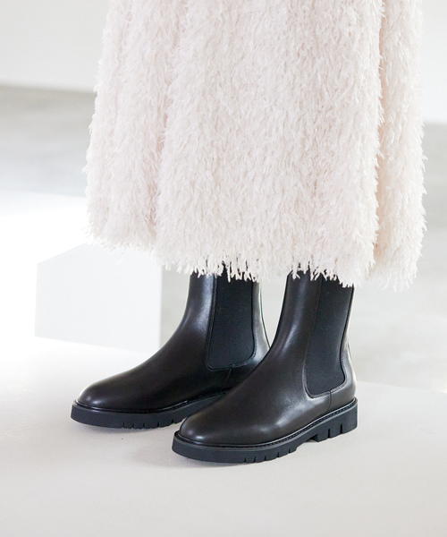 【新品未使用】SLOBE IENA スクエアトゥショートブーツ ブラック スローブ イエナ SLOBE IENA 《追加》SLOBE スクエアトゥショート