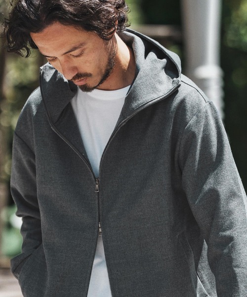 felkod（フィルコッド） パーカー 裏起毛 mpa3833- Soft Drape Zip Up 