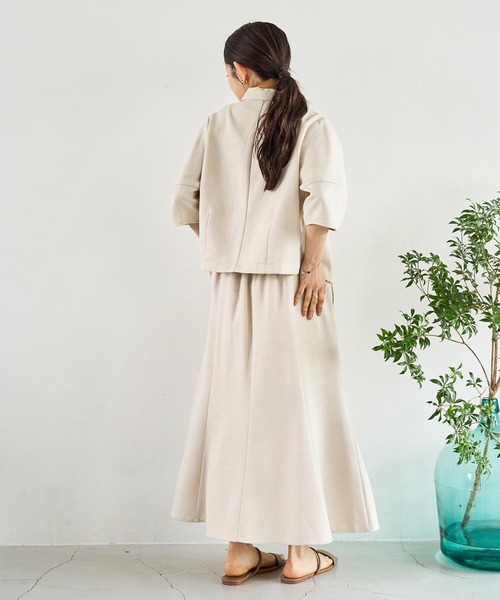 mil スカート 「セットアップ対応」リネンライク マーメイドスカート