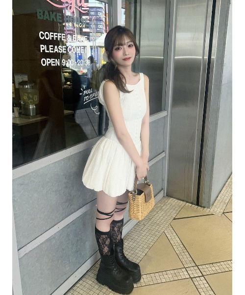 Darich（ダーリッチ） ワンピース コットンレースミニワンピース