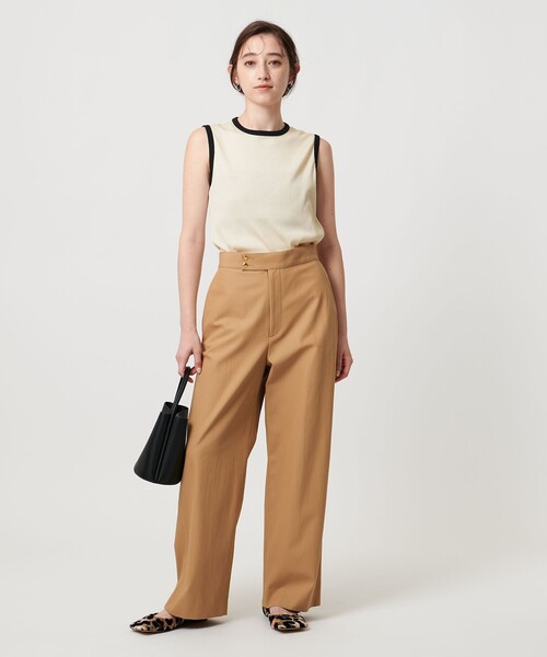 tシャツ リブバイカラーパイピング ノースリーブカットソー レディース UNITED ARROWS tシャツ リブバイカラーパイピング ノースリーブ