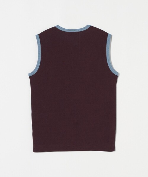 UNITED ARROWS tシャツ リブバイカラーパイピング ノースリーブ