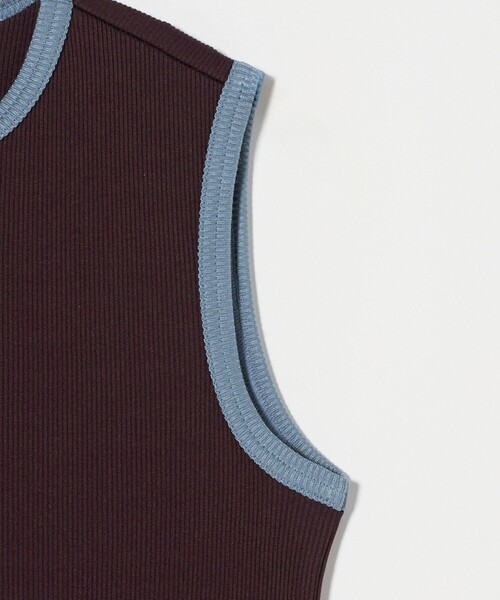 tシャツ リブバイカラーパイピング ノースリーブカットソー レディース UNITED ARROWS tシャツ リブバイカラーパイピング ノースリーブ
