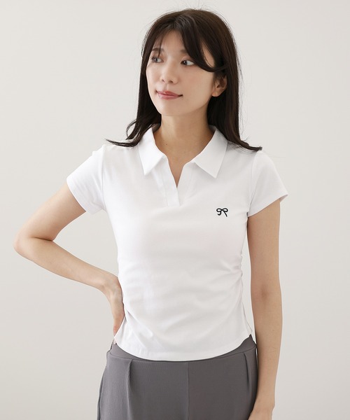 Lace Ladies（レースレディース） tシャツ 半袖 リボン ワンポイント 