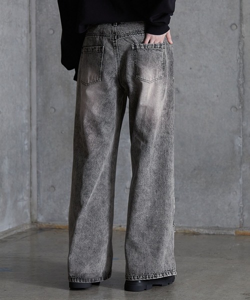 ていささ出品 SERACE】Loose silhouette vintage denim wide pants / ルーズ