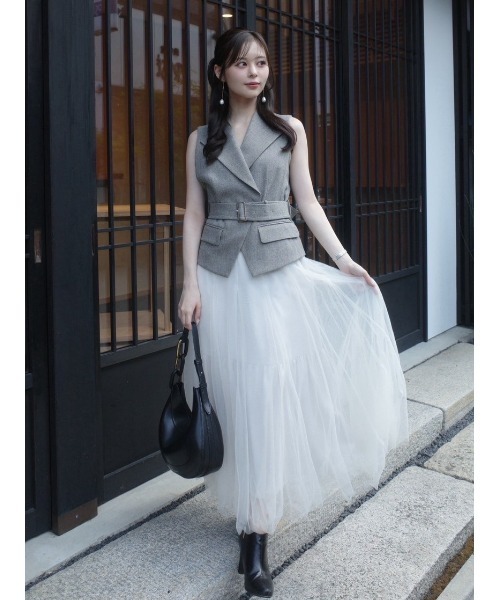 Dior Mサイズ グレー スカートセットアップ Dior ディオール ウール ジャケット スカート セットアップ