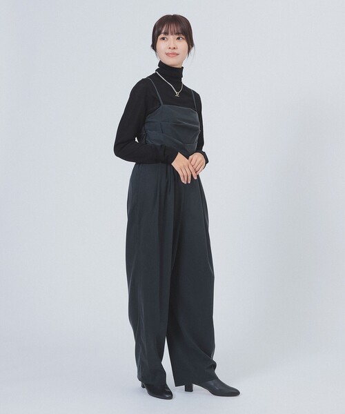 Demi-Luxe BEAMS オールインワン キュプラ ドレープ レディース