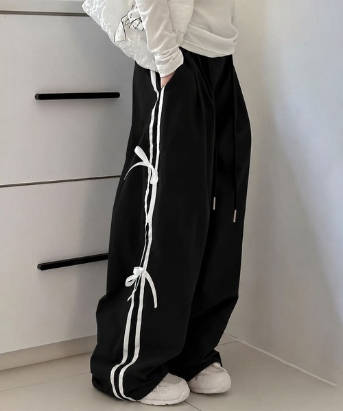 aimoha（アイモハ） ワイドパンツ パンツ 「-aimoha-KIDS-」リボン