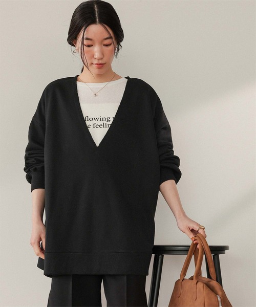 STONE グレー Vネック トレーナー S スウェット Vネック」に該当する