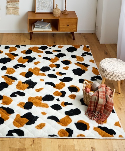 ラグ ラグマット まるで猫！のような洗えるモフモフキルトラグ｜185