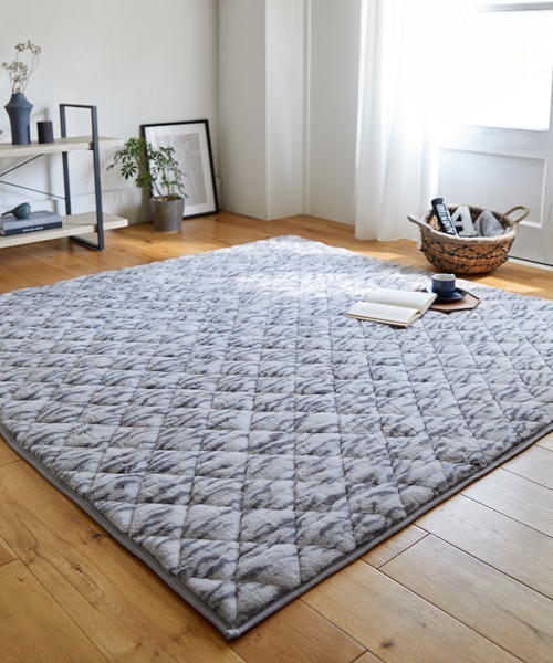 ラグ ラグマット まるで猫！のような洗えるモフモフキルトラグ｜185