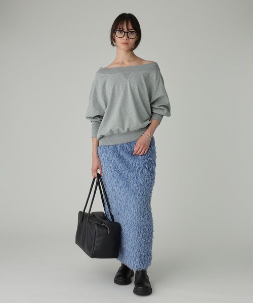 BABYLONE（バビロン） トレーナー スウェット ボートネック裏毛プル