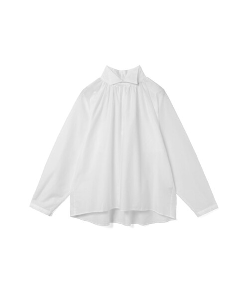 mizuiroind（ミズイロインド） ブラウス シャツ スタンドシャツカラー