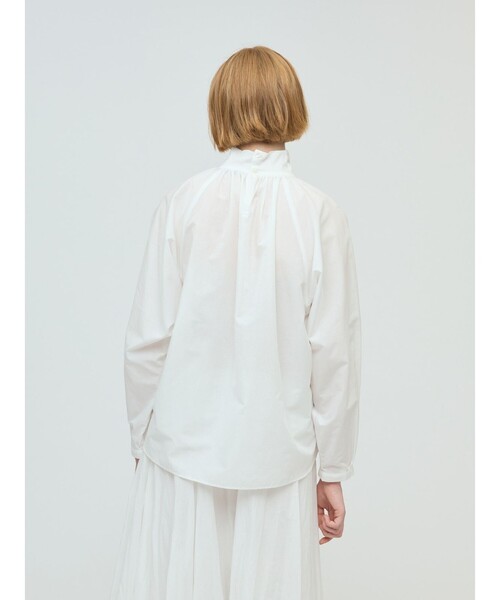 mizuiroind（ミズイロインド） ブラウス シャツ スタンドシャツカラー