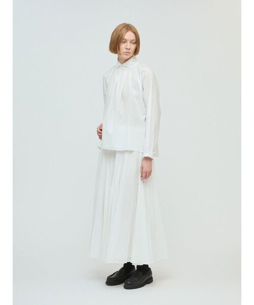 mizuiroind（ミズイロインド） ブラウス シャツ スタンドシャツカラー