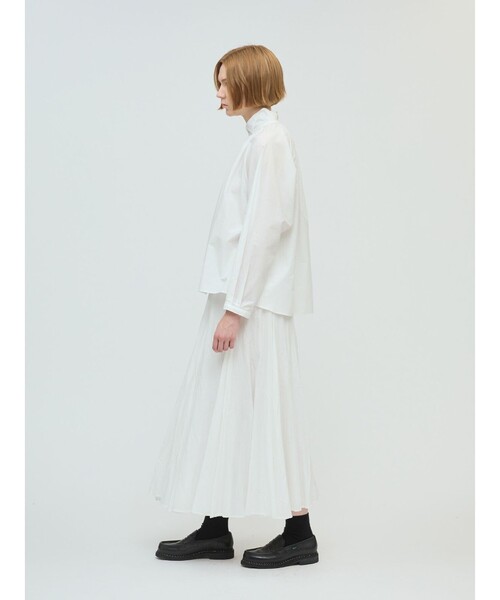 mizuiroind（ミズイロインド） ブラウス シャツ スタンドシャツカラー