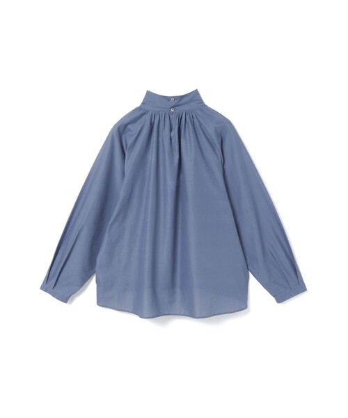 mizuiroind（ミズイロインド） ブラウス シャツ スタンドシャツカラー