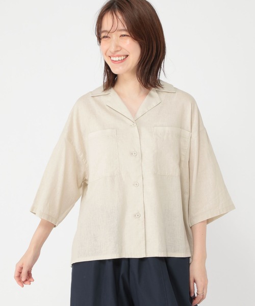 今季完売　ジネス　シアーリネンタンブラーストリングシャツ シアーリネンタンブラーストリングシャツ（シャツ/ブラウス