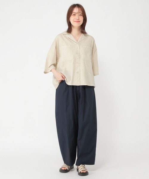 今季完売　ジネス　シアーリネンタンブラーストリングシャツ シアーリネンタンブラーストリングシャツ（シャツ/ブラウス