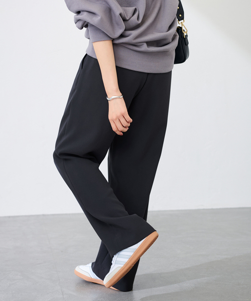 FRAMeWORK スラックス パンツ ポリアセテートストレートパンツ