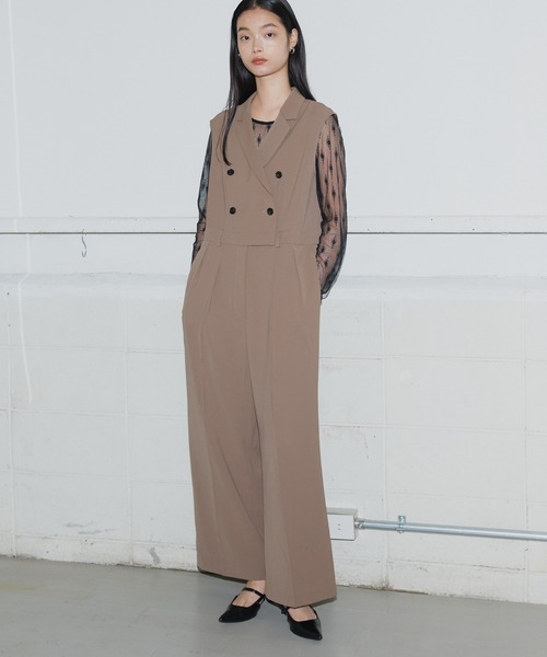 ANDRESD パンツドレス 「2点セットアイテム」テーラーカラー