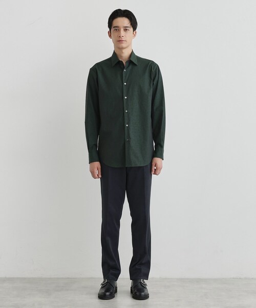 TAKEO KIKUCHI（タケオキクチ） シャツ ランダムロゴ ドビーシャツ