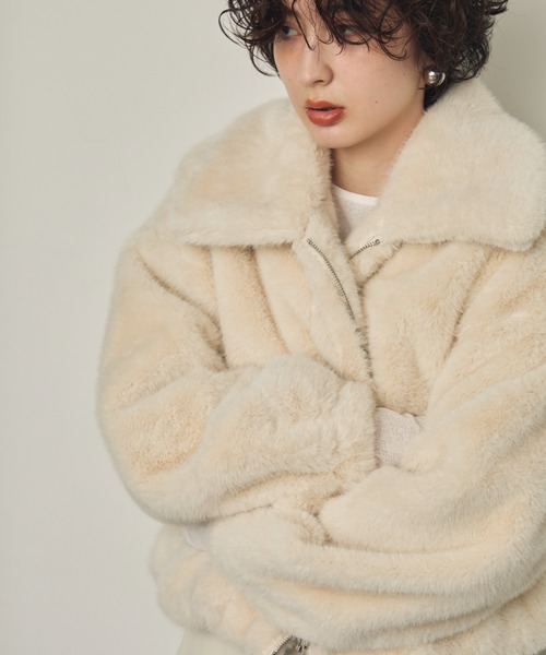 Trish（トリッシュ） ブルゾン アウター エコミンクファーショート