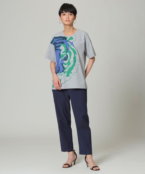「EVEX by KRIZIA」 半袖Tシャツ 42 グレー系その他2 レディース_画像3