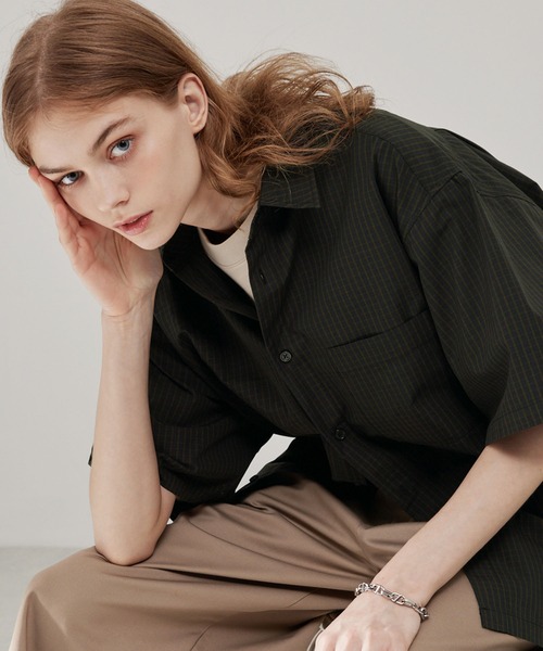 「EMMA CLOTHES」 半袖シャツ L ネイビー メンズ_画像4