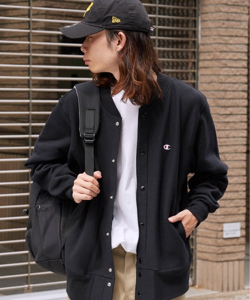 Champion（チャンピオン） スタジャン RW SNAP SWEATSHIRT リバース