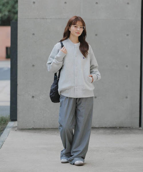 Champion（チャンピオン） スタジャン RW SNAP SWEATSHIRT リバース