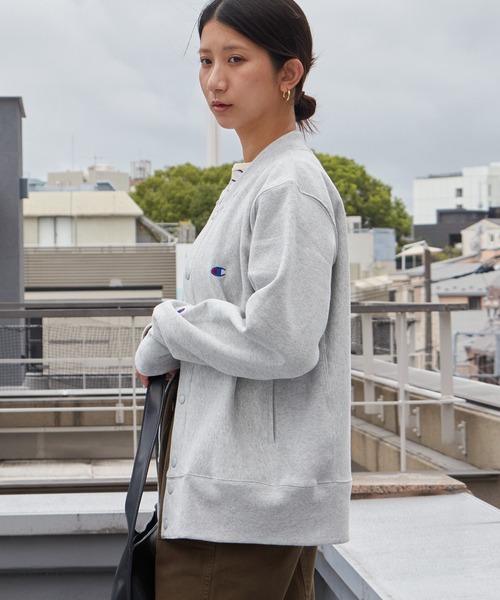 Champion（チャンピオン） スタジャン RW SNAP SWEATSHIRT リバース