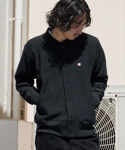 Champion（チャンピオン） スタジャン RW SNAP SWEATSHIRT リバース
