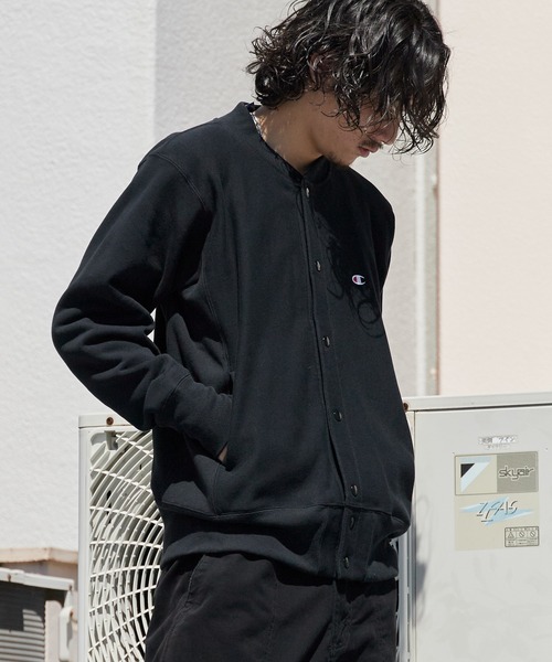 Champion（チャンピオン） スタジャン RW SNAP SWEATSHIRT リバース