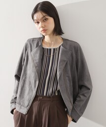 THE SHOP TK レザージャケット ライダース スエードライク ライダース 