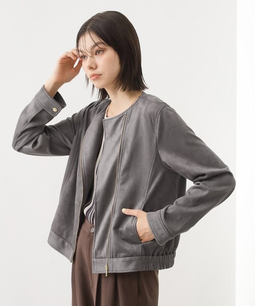 THE SHOP TK レザージャケット ライダース スエードライク ライダース