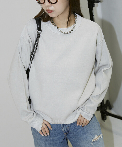 PUBLUX（パブリュクス） ニット セーター スウェットライク ニット