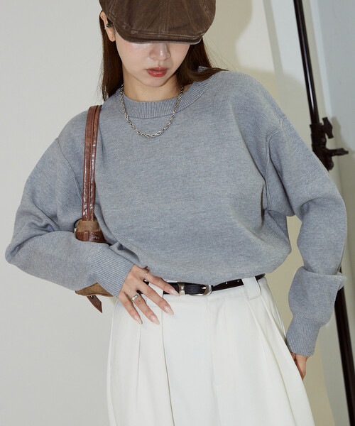 PUBLUX（パブリュクス） ニット セーター スウェットライク ニット