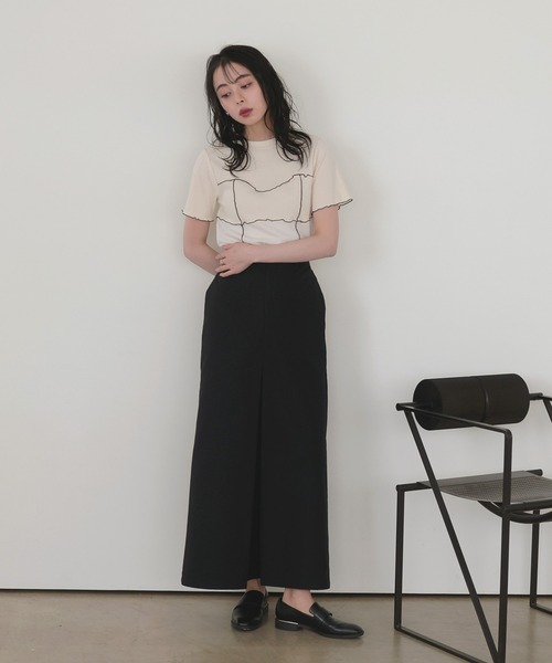 「LIAN」 半袖Tシャツ FREE モカ レディース_画像6