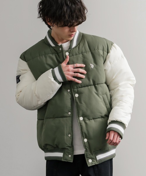 U.S. POLO ASSN.（ユーエスポロアッスン） スタジャン PADDED VARSITY
